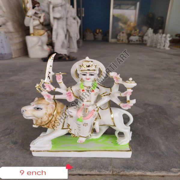 9 Inch Marble Durga Mata Statue