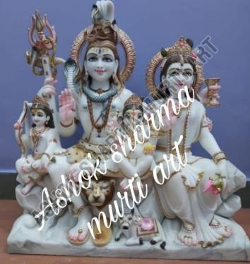 God Marble Gauri Shankar Statue