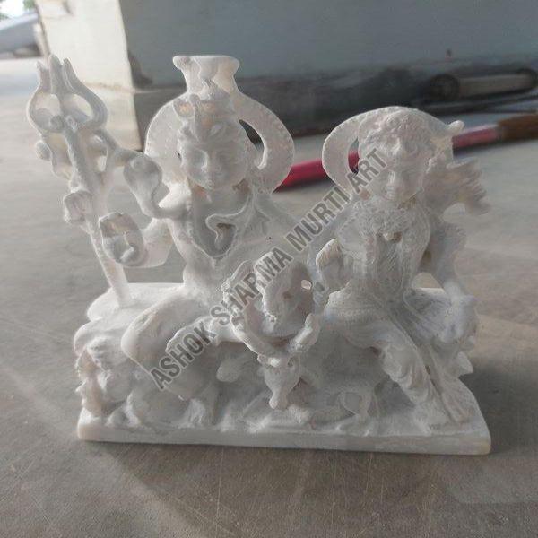 White Marble Gauri Shankar Statue