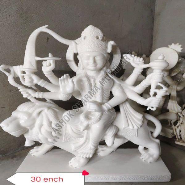 Marble Goddess Durga Statue