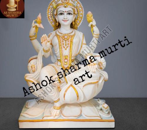 White Marble Lakshmi Mata Statue