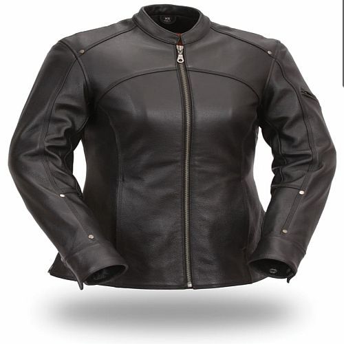 Ladies Black Slim Fit Leather Jacket Xl, Xxl Trendy Fashionable