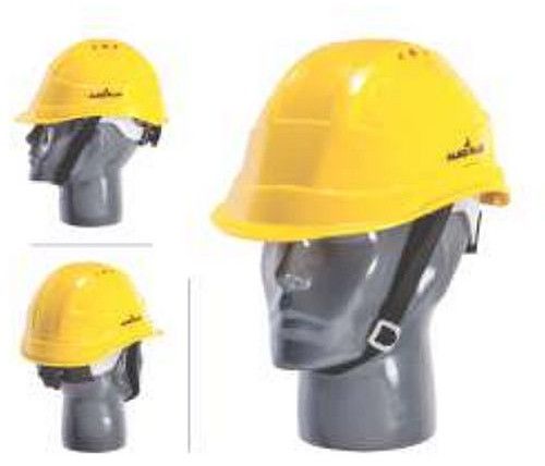 Yellow Plastic Industrial Safety Helmet