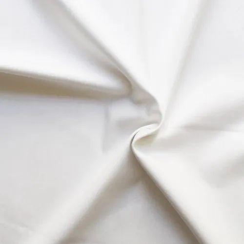 White Plain Poly Rayon Fabric