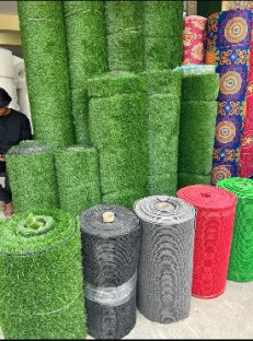 Plain HDPE Artificial Grass Mats Multisize