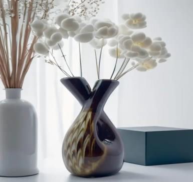 Brown Ceramic Flower Vase