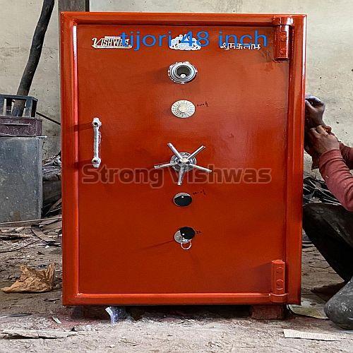 48 Inch Single Door Orange Heavy Steel Safe Tijori