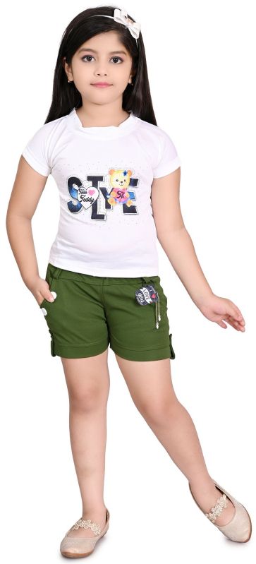 Girls Party Wear Pant Twill Cotton Top Set