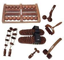 Acupressure Wooden Massage Kit, Color : Brown