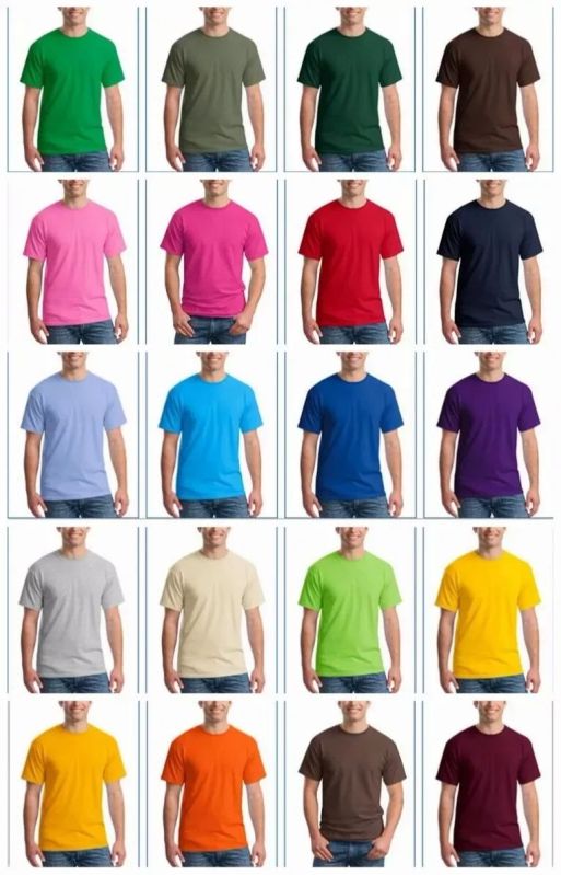 Mens Round Neck Plain T Shirt