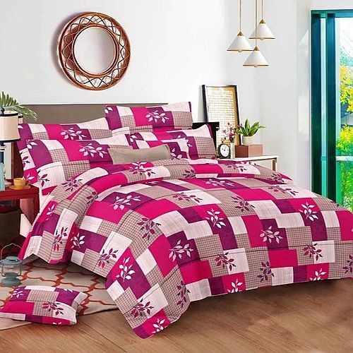 Edson Printed King Size Cotton Bedsheet Set