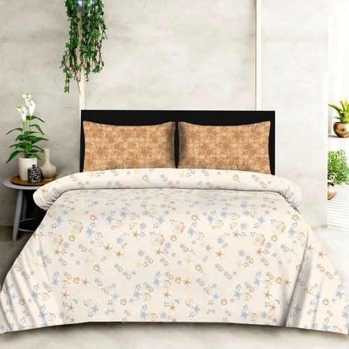Hermes King Size Soft Cotton Printed Bedsheet Set
