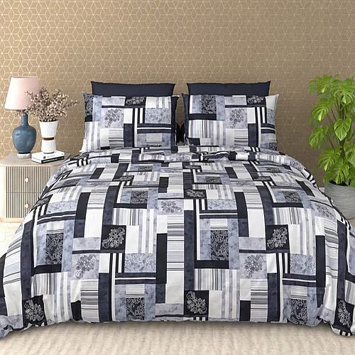 Louis King Size Cotton Printed Bedsheet Set