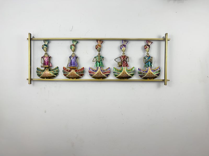 Rajasthani Multicolor 5 Musician Doll Frame