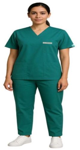 Plain 6 Pocket Women Medical Scrub Suits Multi Sizes for Hospital