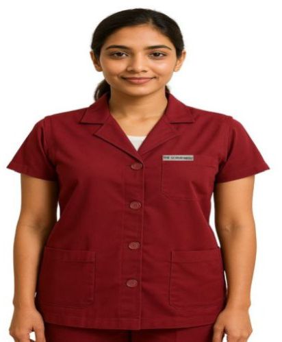 Plain Maroon Women Lab Coat All Sizes, Gender : Female