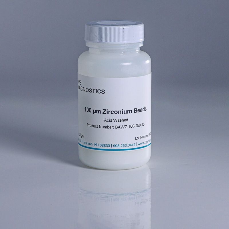 100 Micron Acid Washed Zirconium Beads, 250 Gm