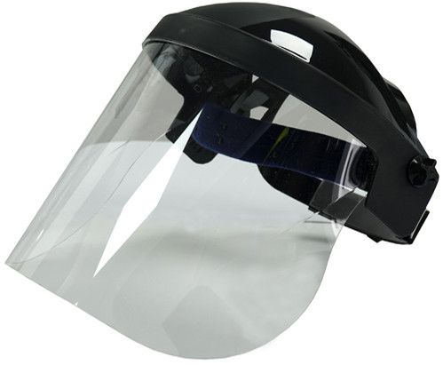 Plain Silver Faceshield, Color : Black, White