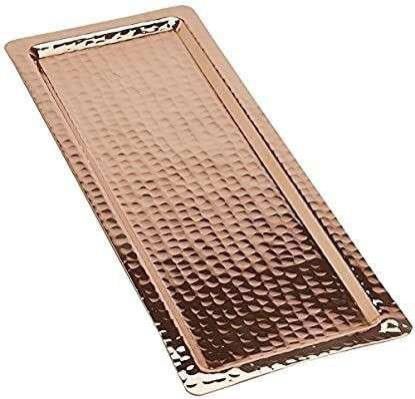 10 Inch Copper Hammered Serving Tray