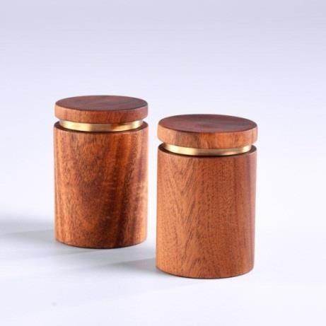 Wooden Storage Jars