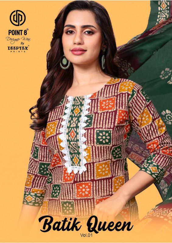 deeptex batik queen vol 1 kurti pant set