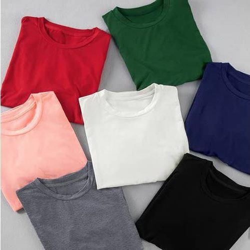 Mens Dot Knit Dri Fit Round Neck T-Shirts