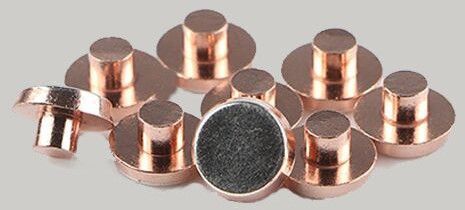 Polished Iron Contact Rivet, Color : Grey, Silver