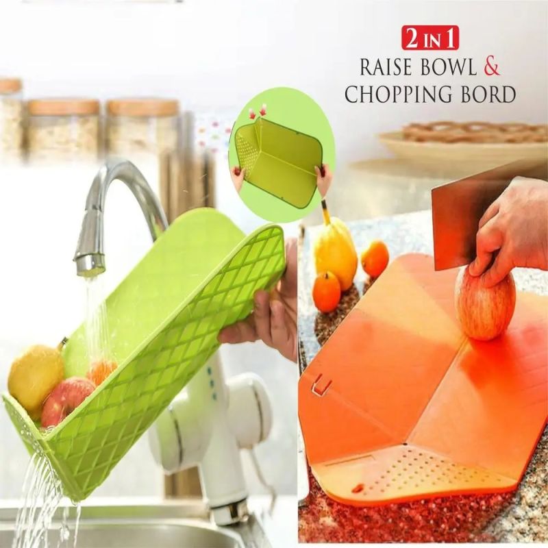 2 in 1 Raised Bowl Chopping Board