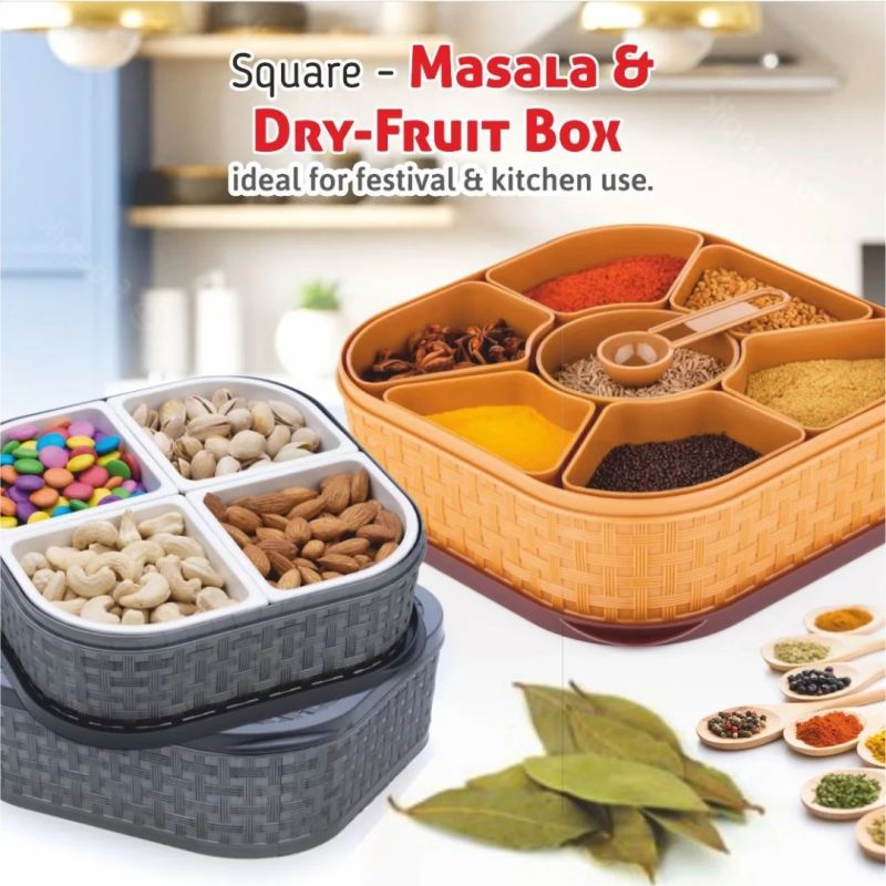 7 Sections Multipurpose Masala and Dry Fruit Box