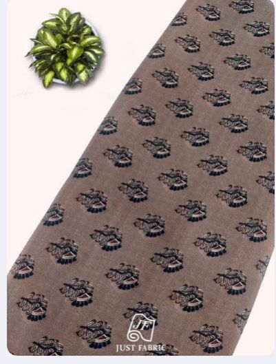 Block Print All over on Fine & Soft Crepe Fabric