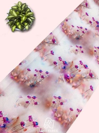 Digital Floral Print All over on Fine & Soft Crepe Fabric