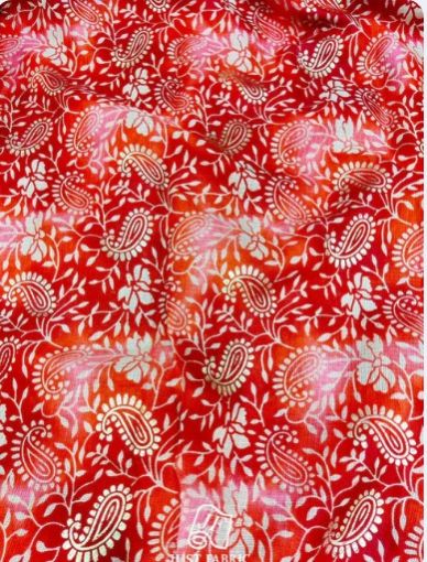 Foil Print Jaal with Leheriya Shades All over on Kota Doria Fabric