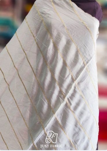 Golden Lehriya Sequins Embroidery Dyeable Chiffon Dupatta