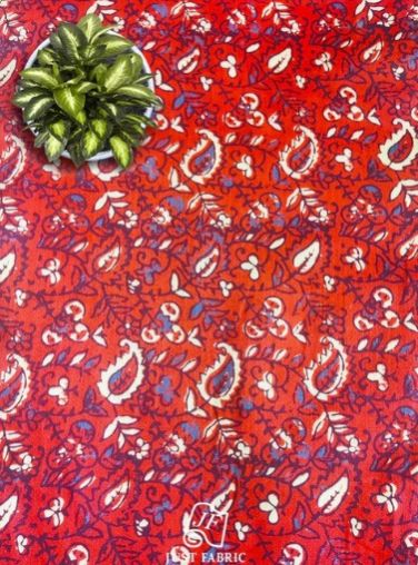 Jaal Print All over on Fine Dupian Silk Fabric ( 44