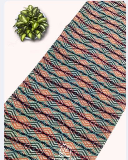 Lehariya Geometrical Print All over Soft Crepe Fabric