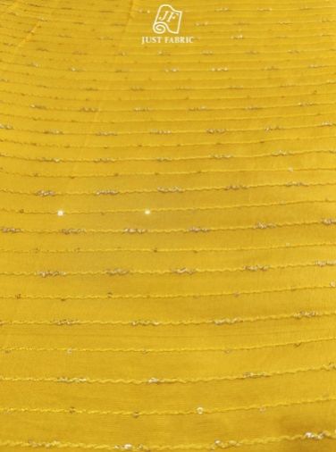 Sequins Work Straight Lines Upada Silk Fabric