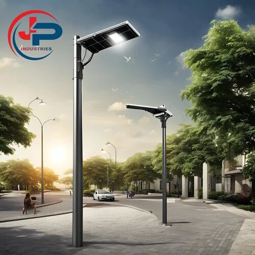 Mild Steel Solar Street Light Pole for Road Safety Illumination