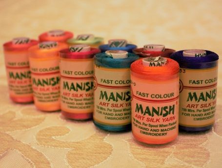 Trilobal Polyester Embroidery Thread, Color : Assorted