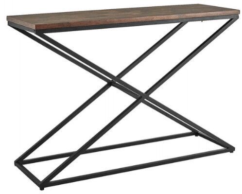 X Shape Console Table in Black & Brown Colour