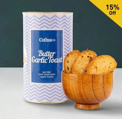 Butter Garlic Toast, Color : Golden Brown for Snack