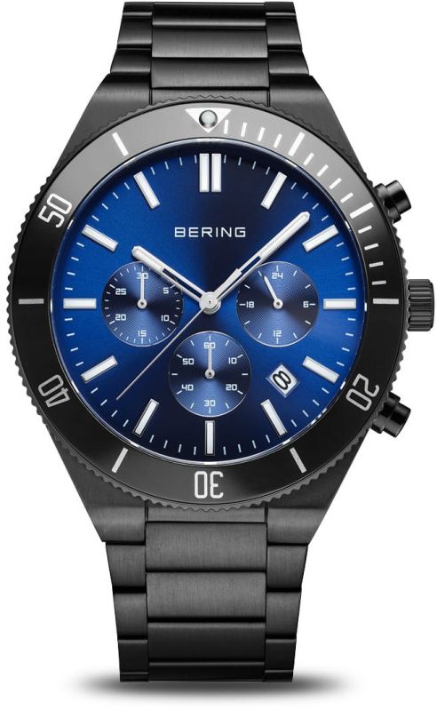 Bering Blue Dial Chronograph Watch For Men 15043-727