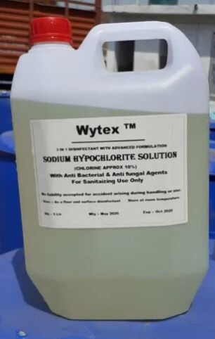 Wytex Sodium Hypochlorite Solution, Purity : 12% for Disinfectant
