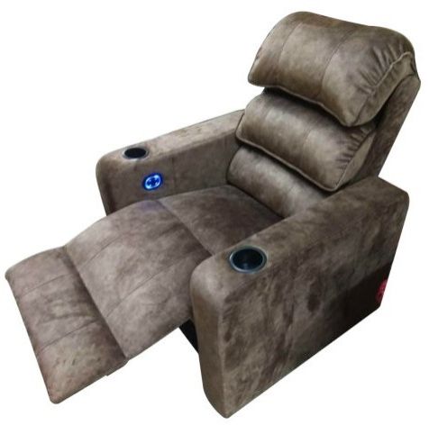 1 Seater Recliner Sofa In Chocolate Brown Color