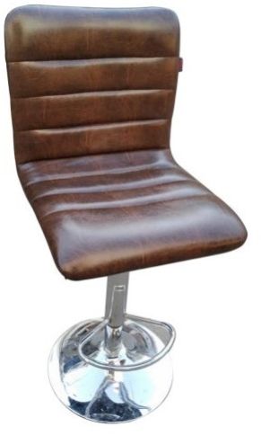 Designer Bar Stool - Modern Bar Stool Brown Leatherette Finish