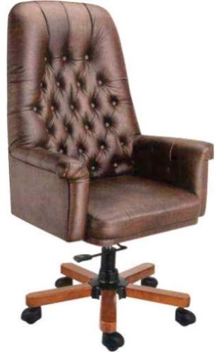 Designer High Back Executive Chair In Tan Brown Color