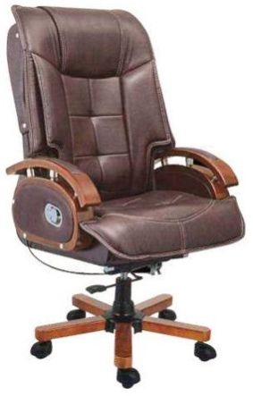 Kylin Mid Back Office Executive Chair In Coffee Brown Color