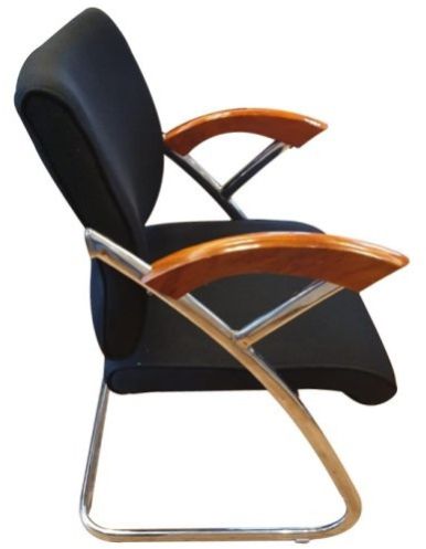 Office Visitor Chair in Black (Medium Back)