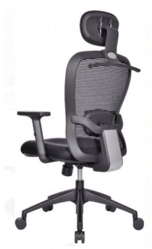Revolving High Back Chair for Staff in Black - Kylin Seating