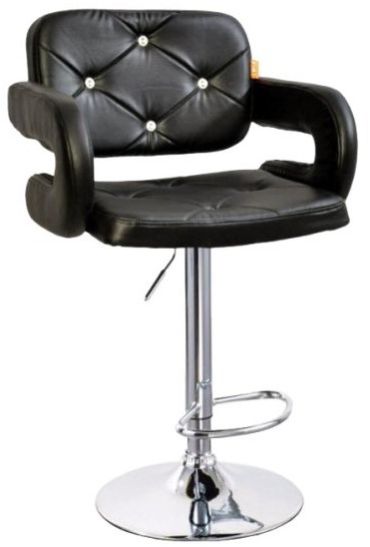Tulip Restaurant Bar Stool Chair In Black Finish