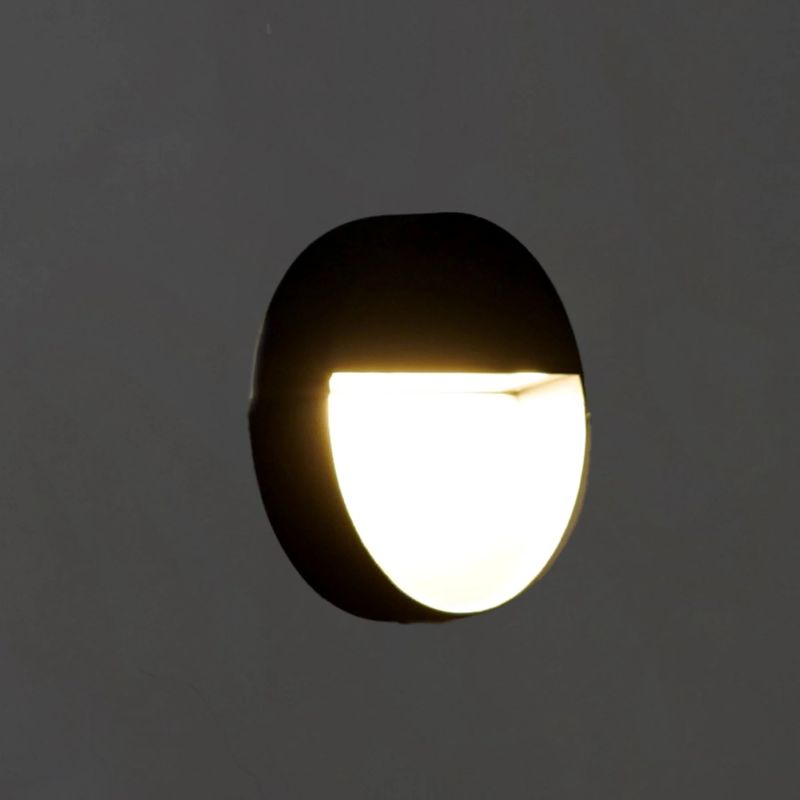 Black Finish Round Surface LED Outdoor Foot Light